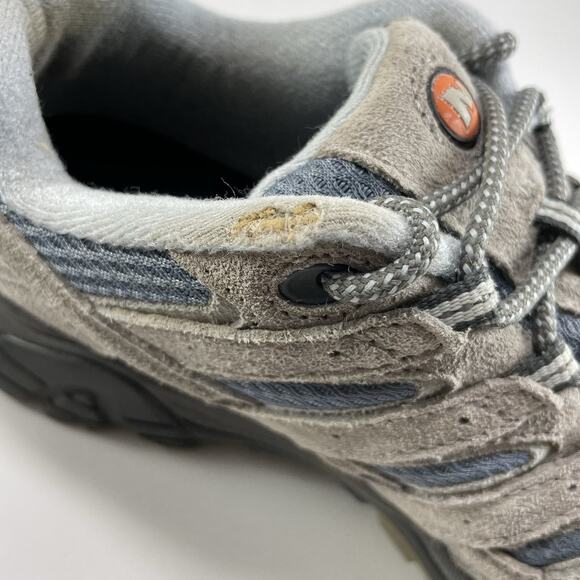 Merrell Moab Ventilator Low Hiking Boots Womens Size 6.5 Gray Suede Vibram - Picture 9 of 10